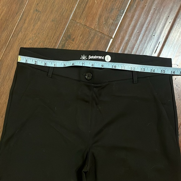 NWOT Betabrand Classic Dress Pant Yoga Pants Straight Black Size Large - Picture 8 of 11